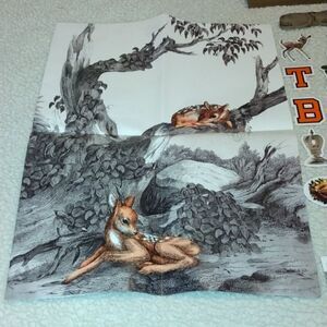 Burberry London Limited Edition Collectors Item Deer Fawn Wrapping Paper Sticker
